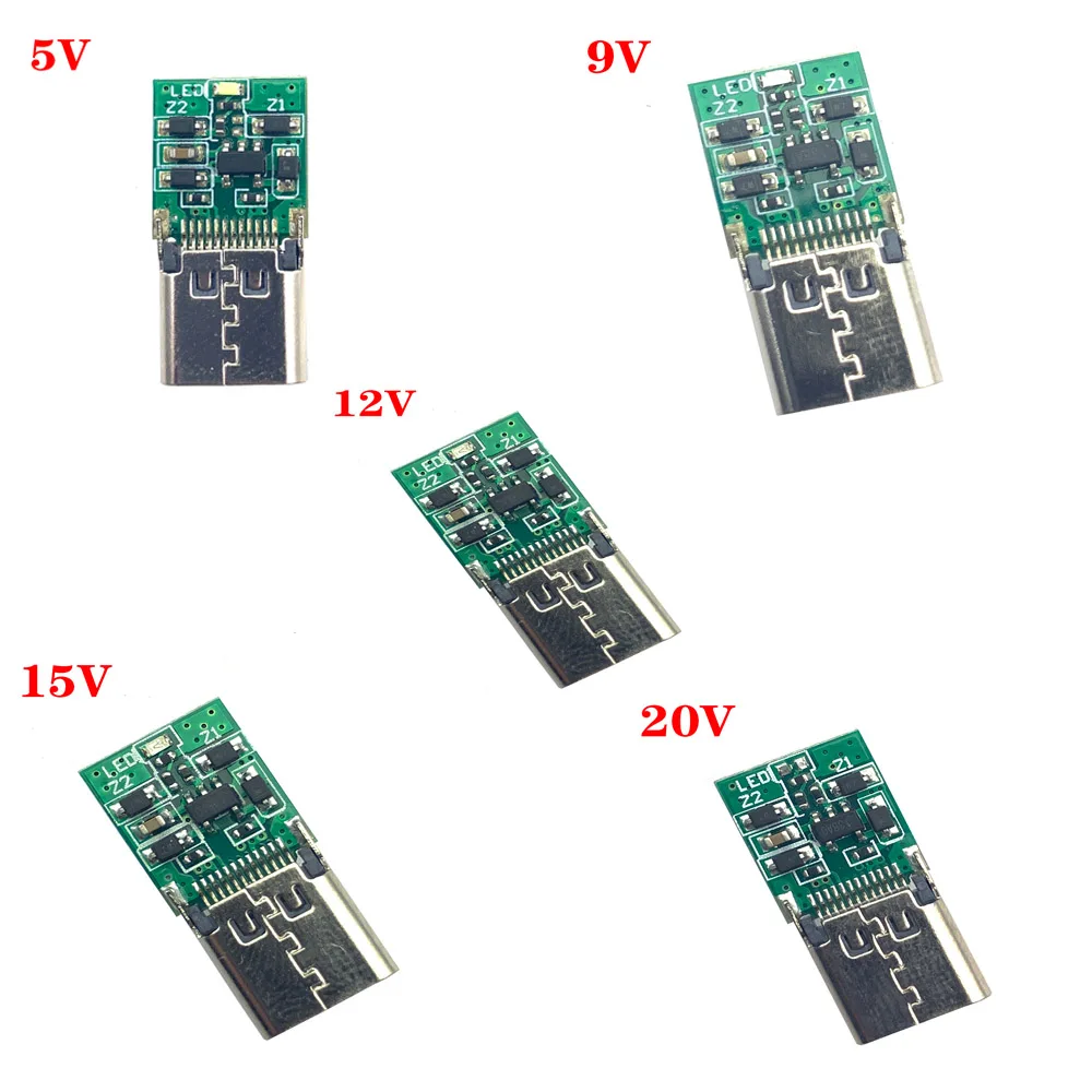 USB-C Female Jack Trigger Board Module PD Decoy Sockets Fast Charge Type-c 5V 9V 12V 15V 20V High Speed Power Delivery