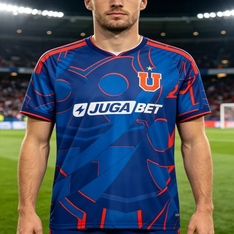 New 3D Printed Chilean University Football Suit Family Set Printed Breathable Quick Drying Football T-shirt for Boys and Girls