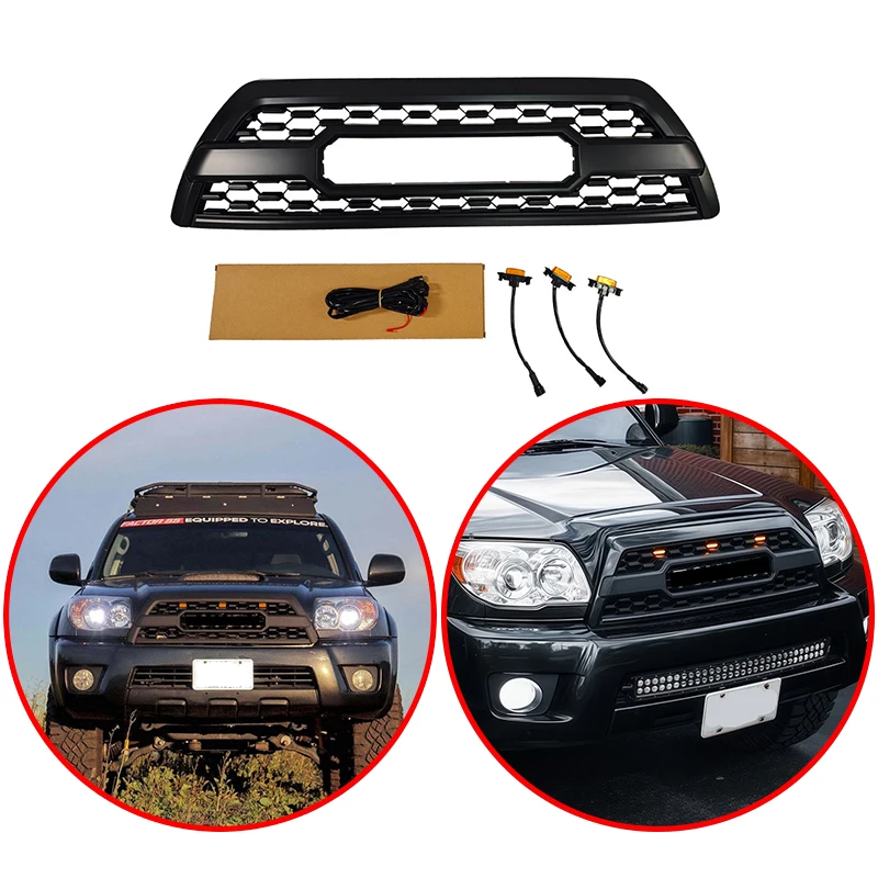 

For Toyota 4Runner 2006 2007 2008 2009 TRD Pro Style High Quality ABS Car Front Grille With LED Light Grill