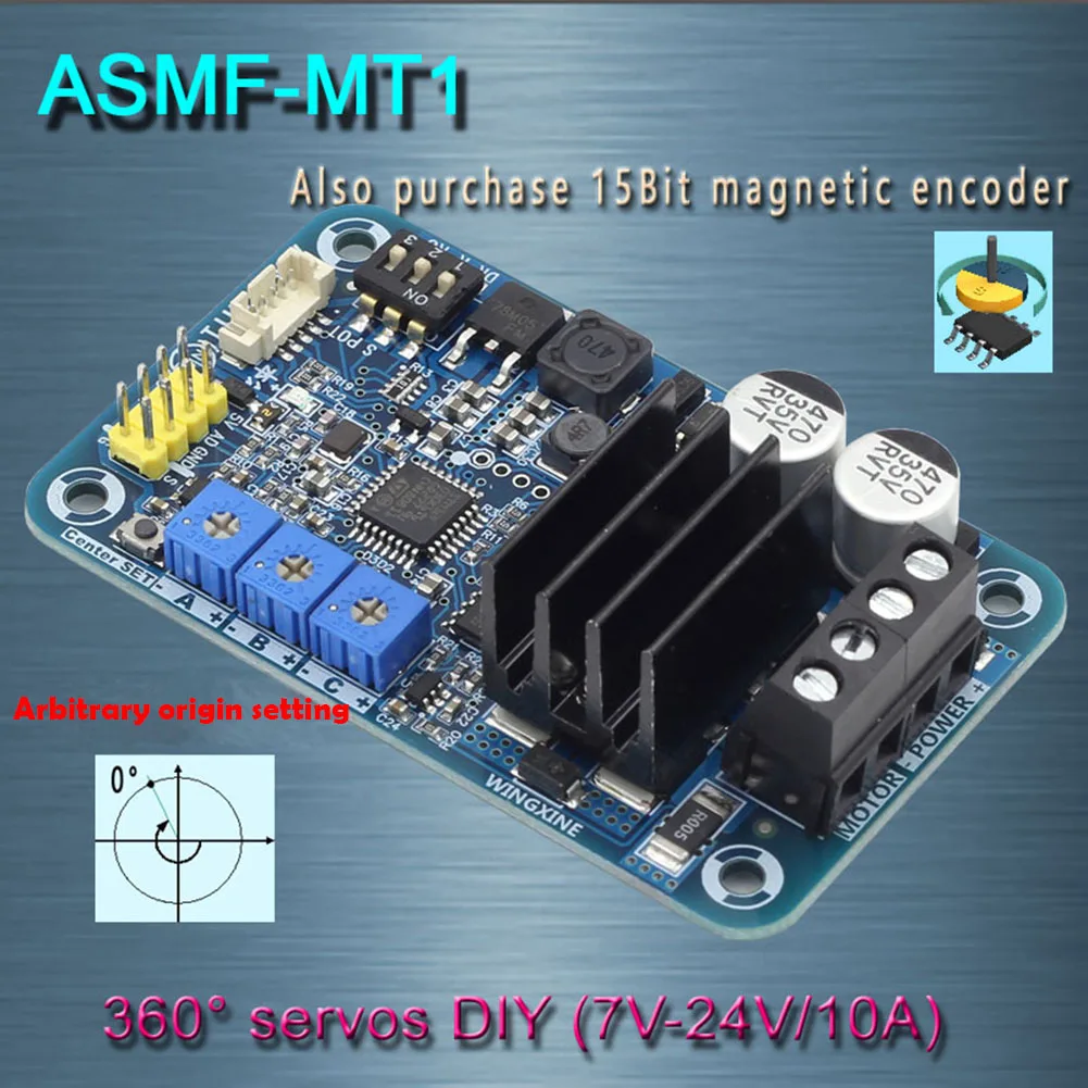 ASMF-MT1 Magnetic Coding 1 Channel High-torque 500Nm Servo Controller + AFB-MT1B-15Bit-32768-bit Encoder Angle Feedback Sensor