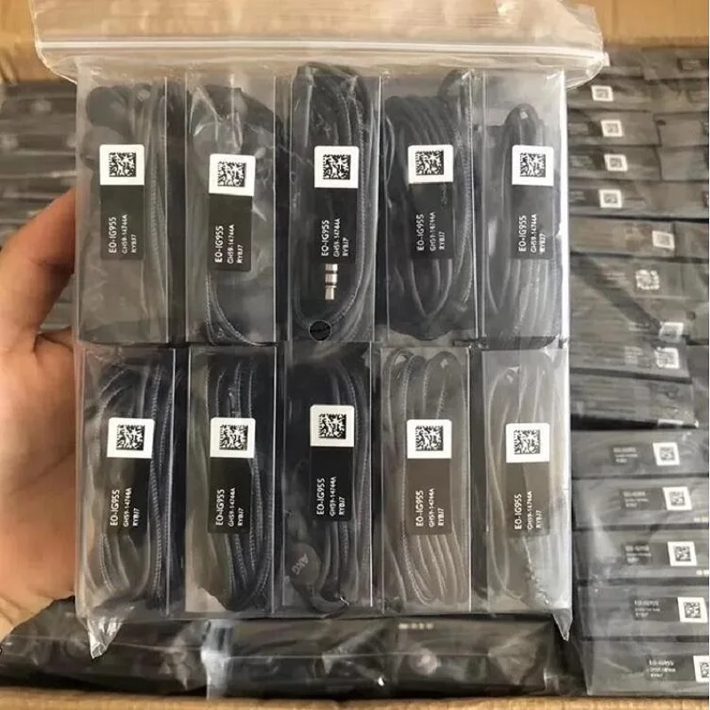 100 stks/partij Zwart S8 oortelefoon Headset 3.5mm Met Volumeregeling met Microfoon Voor Samsung Galaxy S9 S8 PLUS S6 S7 rand plus
