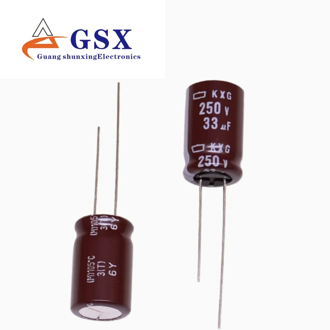 

Brand new original genuine imported electrolytic capacitor 250v33uf 12.5 * 20 black diamond KXG high-frequency long life