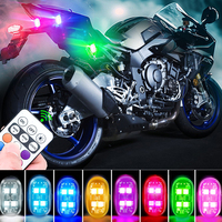 2/4pcs Wireless Remote Control LED Strobe Light for Car Auto Motorcycle Bike Drone Scooter Anti-collision Warning Lamp Flash
