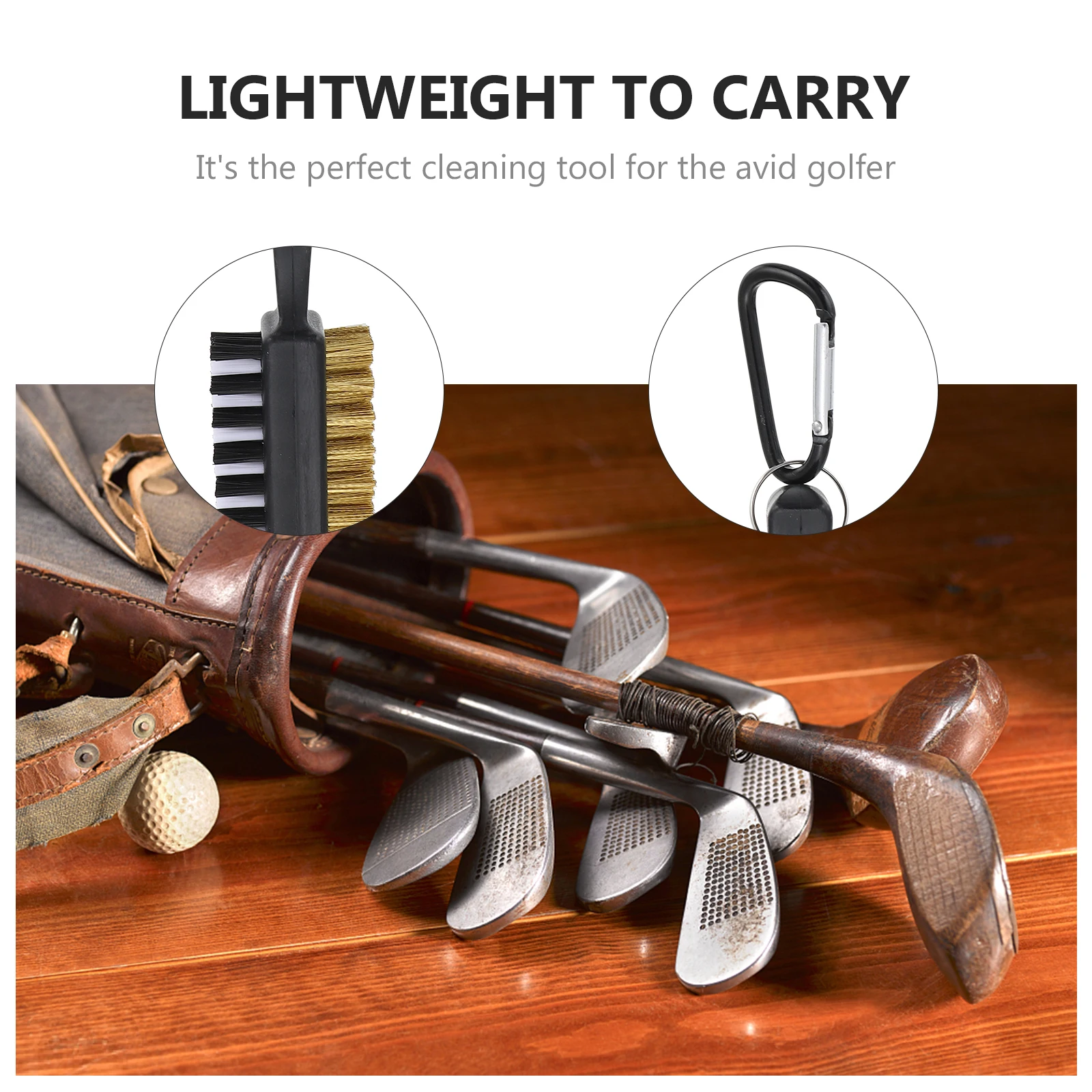 

Golf Club Brush Cleaning Accessories Golfs Rod Ball Scrub Cleaner for Wire Double-side Equipment