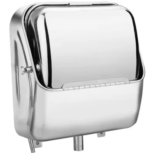 304 Stainless Steel Brushed Finish Wall-mounted Folding Sink Rectangular Basin Drainer RVs Yachts Trains Space-Saving 5 Year