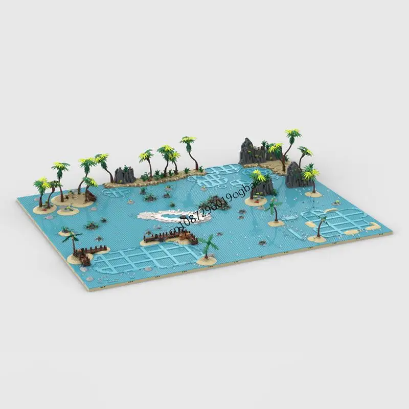 جديد 5794 قطعة القرون الوسطى في نهاية المطاف القراصنة Diorama نموذج عرض DIY الأفكار الإبداعية لعب اطفال التجمع لغز هدية عيد ميلاد MOC-10320 #2