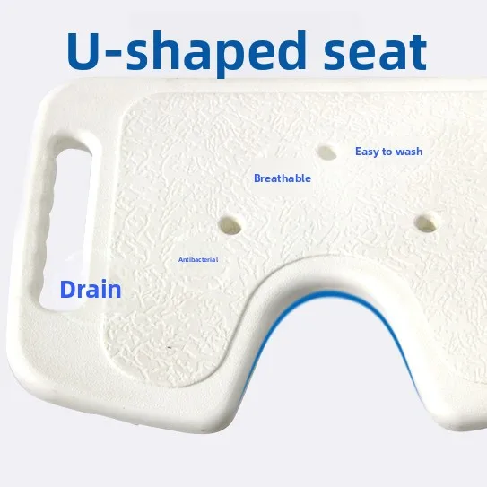 ‌Bariatric Shower Chair with Arms, Tool-Free Adjustable Bath Bench, Non-Slip Medical Commode, Elderly Safety Bathroom Seat