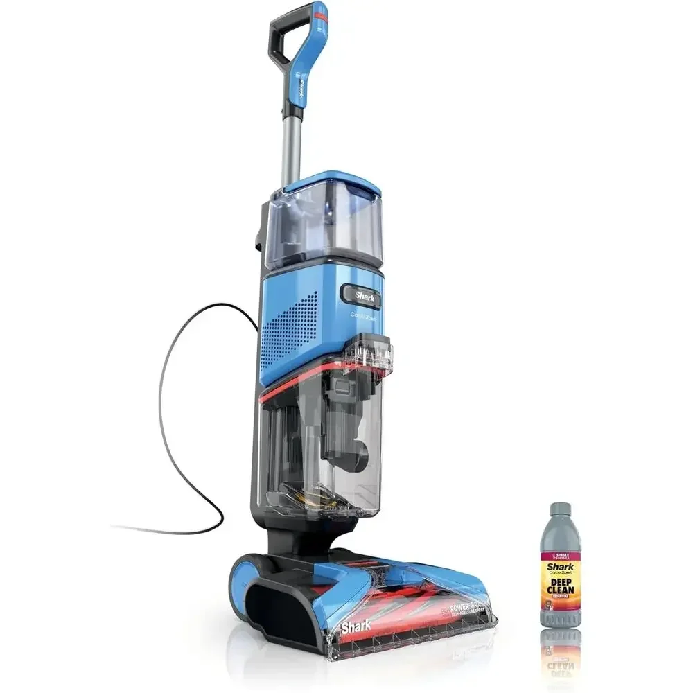 Limpador profundo vertical para carpetes e tapetes, remoção de manchas de animais de estimação, extração de sujeira e fuligem, shampoo para carpetes, azul (renovado)