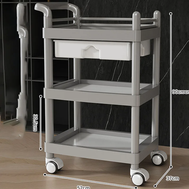 Storage Auxiliary Salon Trolley Utility Medical Makeup Cosmetic Salon Trolley Tattoo Serving Carrello Atrezzi Furniture Fg19