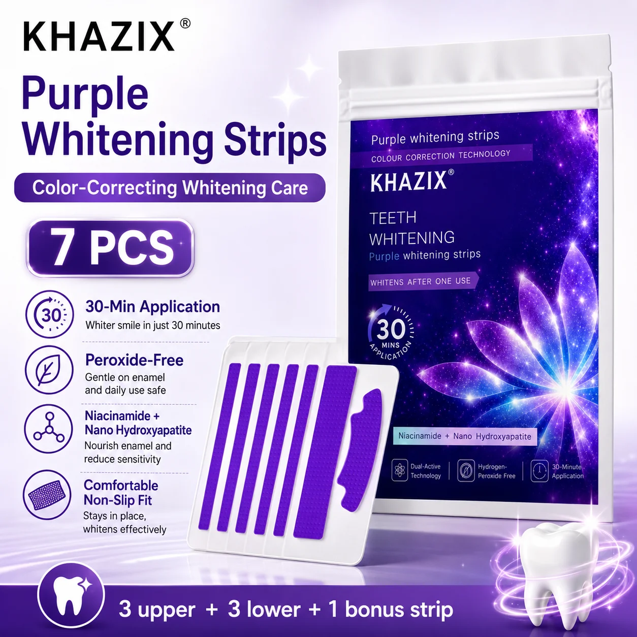 1/7 pairs Teeth Whitening Stri - Teeth Whitening Strips Crest ulasan dan harga