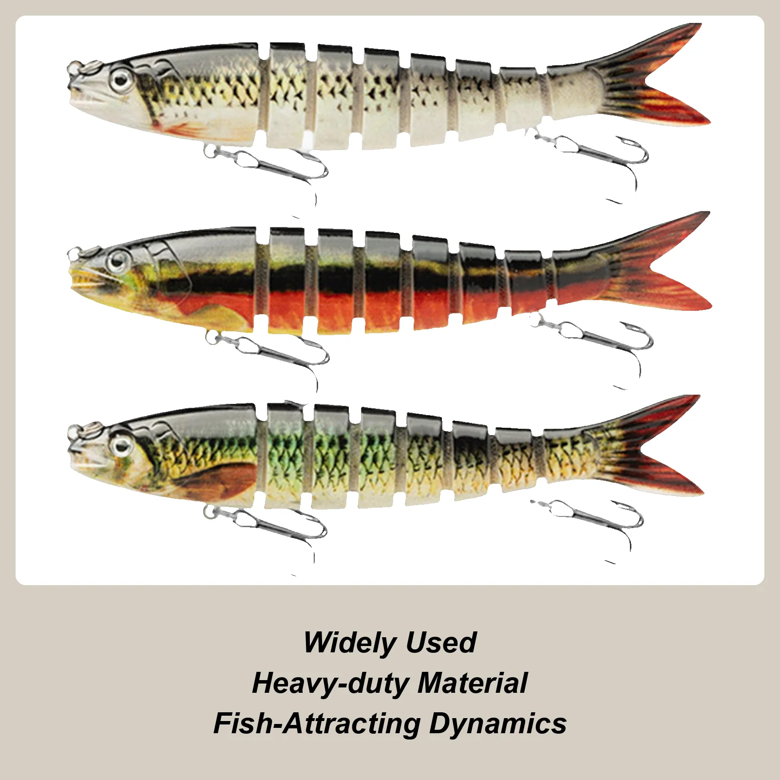 

Рыболовные приманки для пресноводных и морских рыболовных приманок, 3 шт., реалистичная устойчивая к укусам рыболовная приманка с несколькими шарнирами для