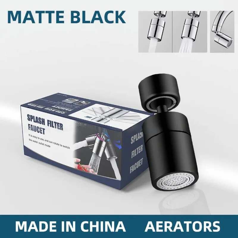 

Излив для кухонного смесителя из цельной латуни с 720 ° Поворотный — прочный вращающийся аксессуар для смесителя для раковины, антикоррозионный водопад