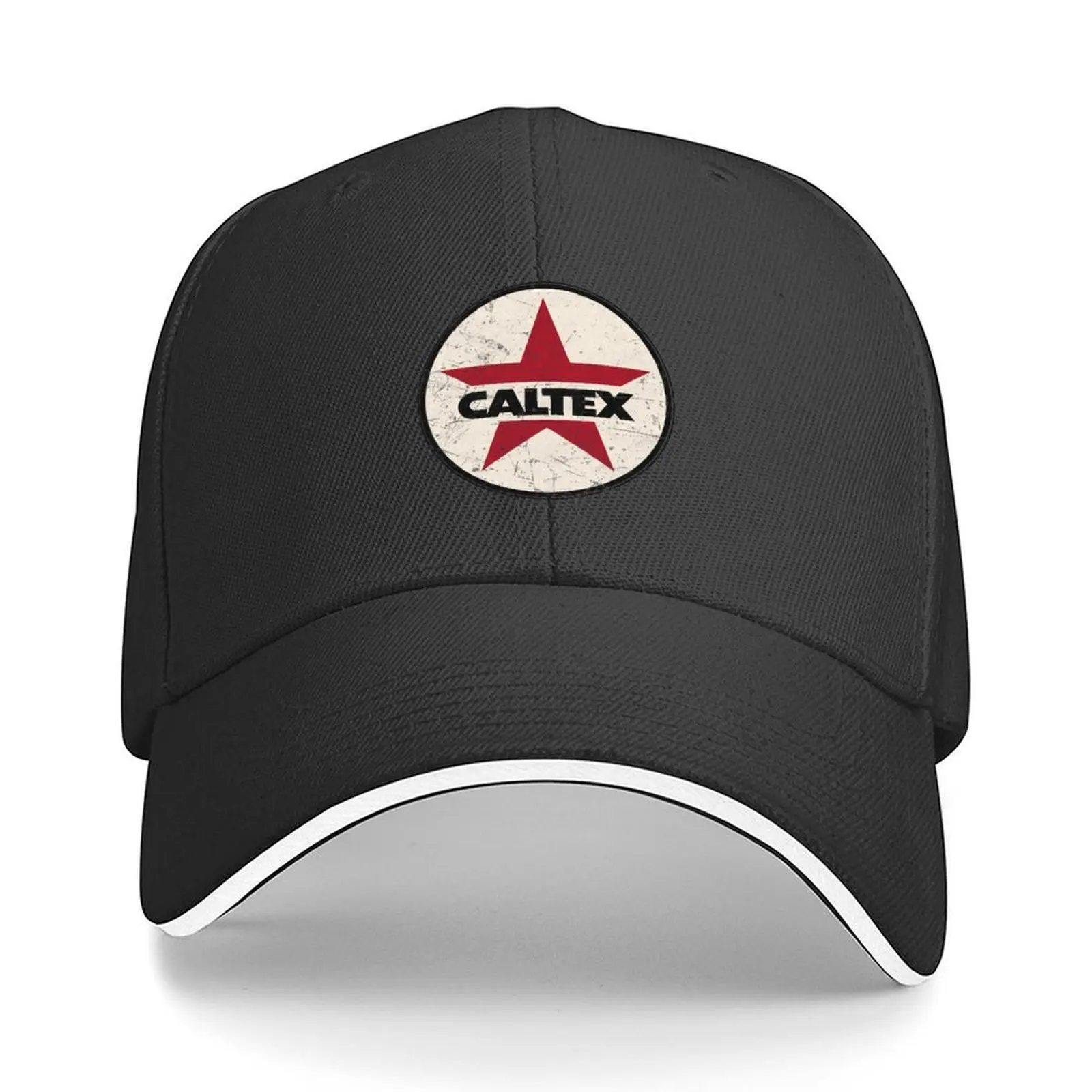 

Caltex Vintage Oil California Gas Station Baseball Cap Military Tactical Cap Rave Golf Wear party Hat Mens Tennis Women's