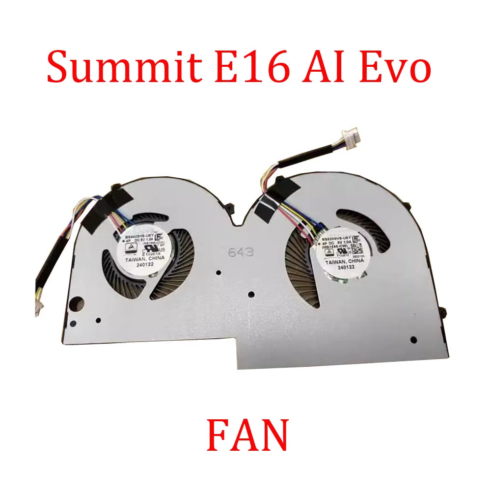 

Black Laptop Fan For Summit E16 AI Evo A1M A1MTG MS-1595 4PIN DC 5V 1.0A New