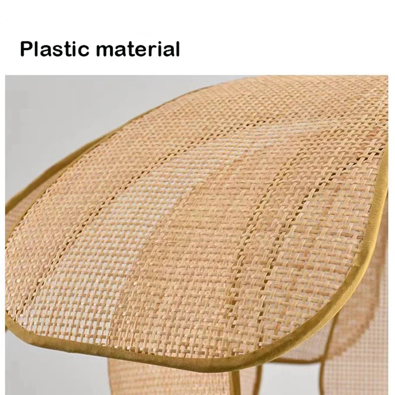 Retro Rural Hand-woven Natural Rattan Petal Chandelier Japanese-Southeast Asian Dining Room Bedroom Chandelier Artistic Atmosp image 6