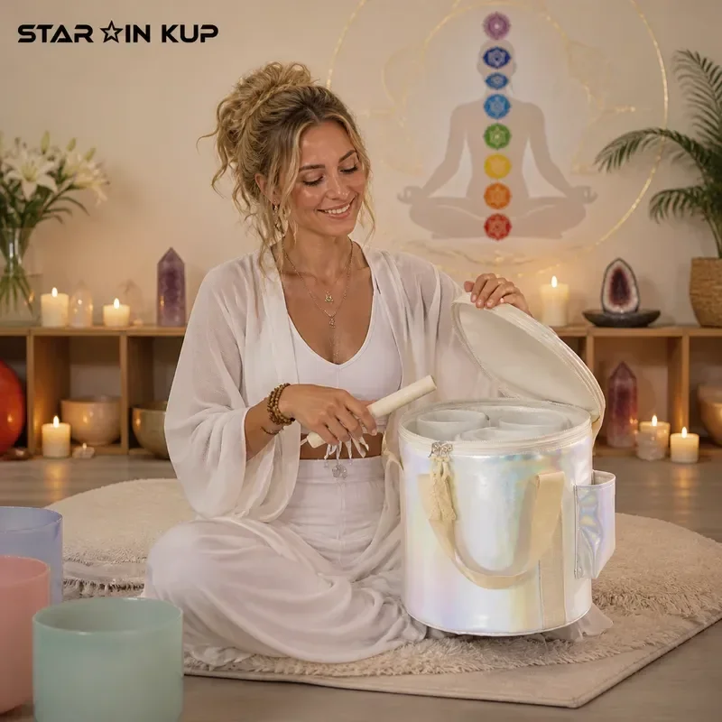 STAR LINKUP 6-7 Inch Crystal Singing Bowl Protective Bag for 432Hz Chakra Spiritual Sound Bowls