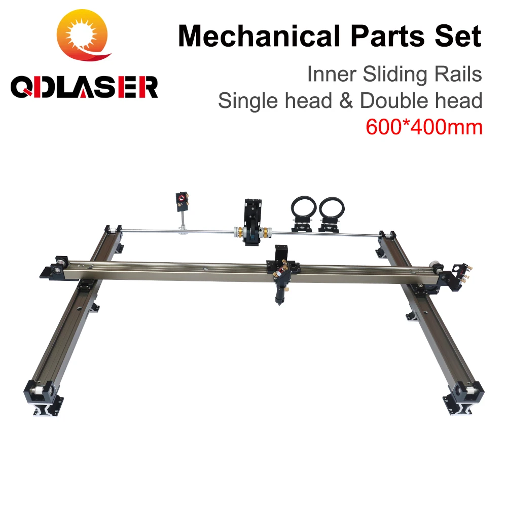 QDLASER Mechanical Inner Sliding Rails Kits Spare Parts DIY 600*400mm for 6040 CO2 Laser Engraving Cutting Machine