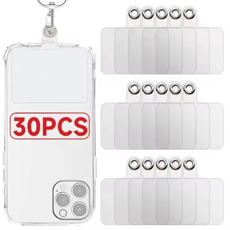

Transparent Matte Flexible Phone Lanyard Card Mobile Phone Universal Tether Tabs Hole Hanging Strap Patches Cord Clips Gasket