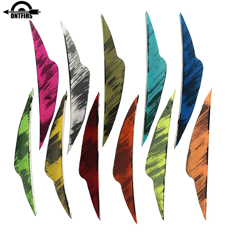 

50Pcs ONTFIHS 4 Inch Arrow Feather Fletching For Archery Hunting and Shooting Accessories Fletches Real Feathers-Fangs