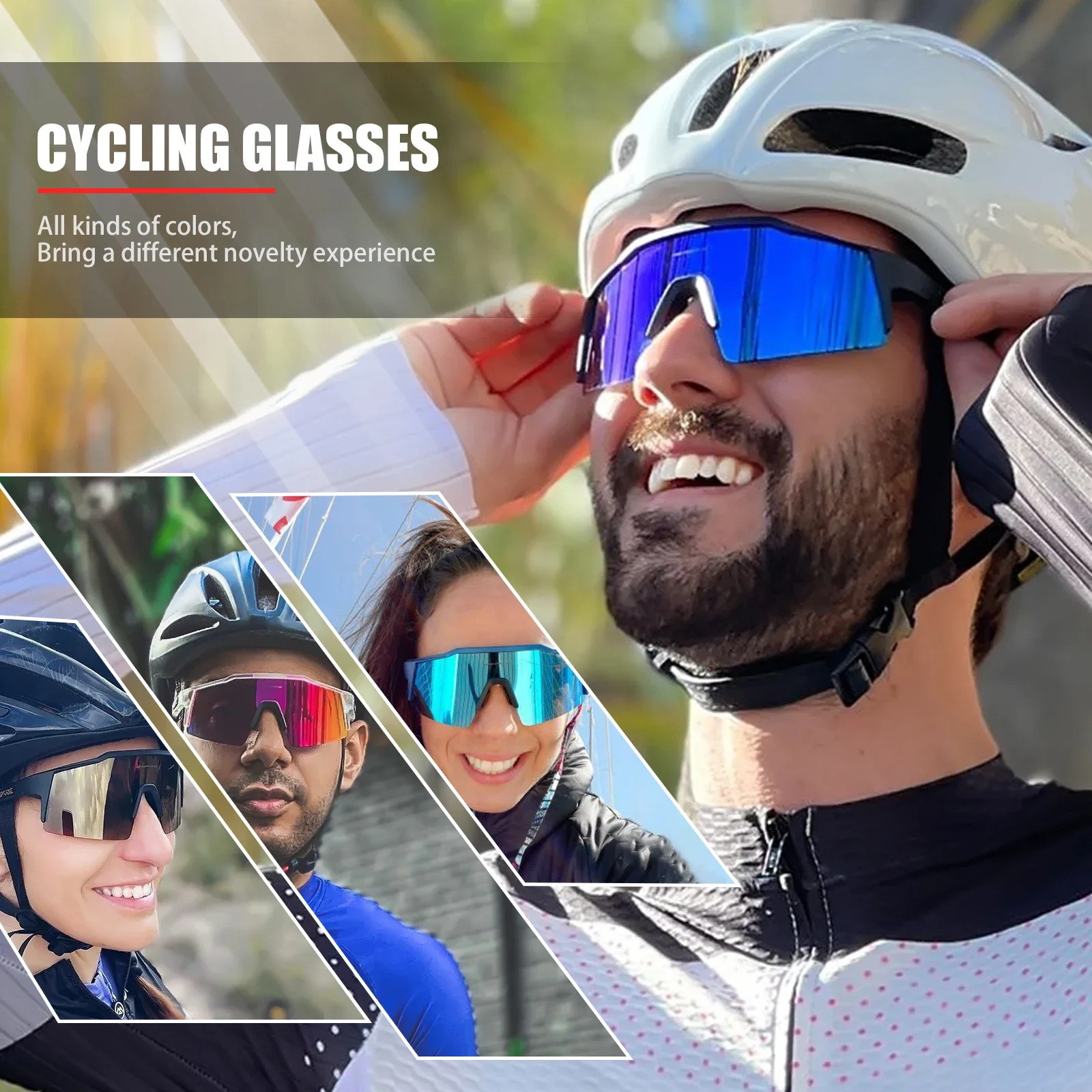 UV400 Sport Eyewear Mountain Bike Sport Cycling Glasses Outdoor Cycling Goggles Men Cycling Sunglasses MTB Sunglasses 1lens