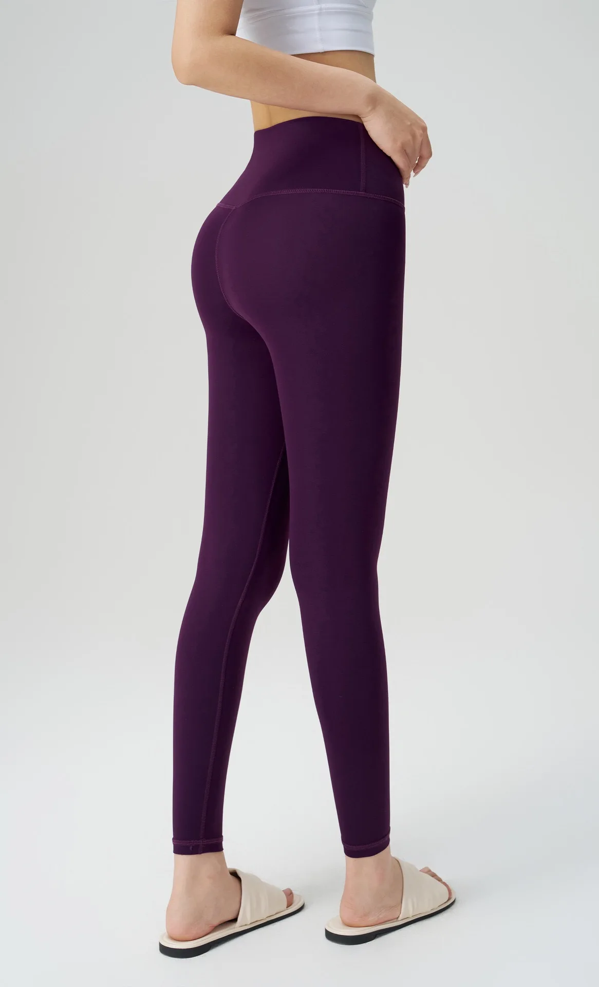 Damen-Yoga-Hosen Leggings, verbesserte Generation, hohe Taille, Fitness-Leggings mit Po-Lifting-Effekt, Anti-Curling-Design für ideales Fitness-Ergebnis – Detail 2