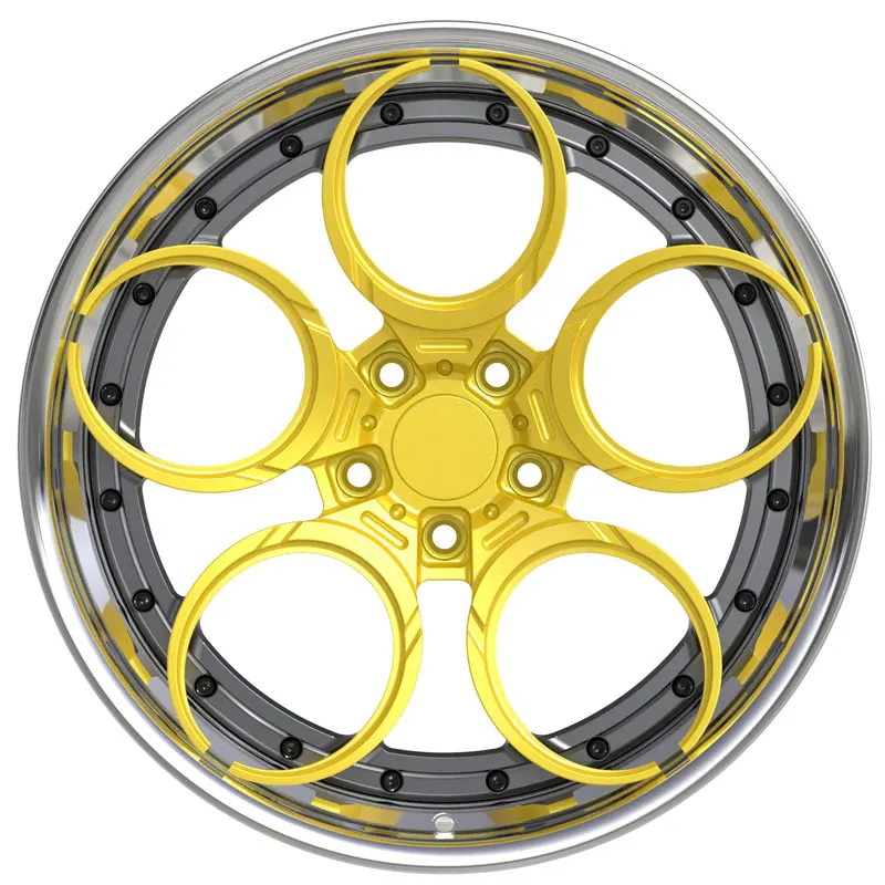 Factory Forged 2-piece Wheel 5x114.3 5x130 5x127 Wheel Rims In 18 -24nch Deep Dish Lip Concave Rims For Passenger Car Wheels