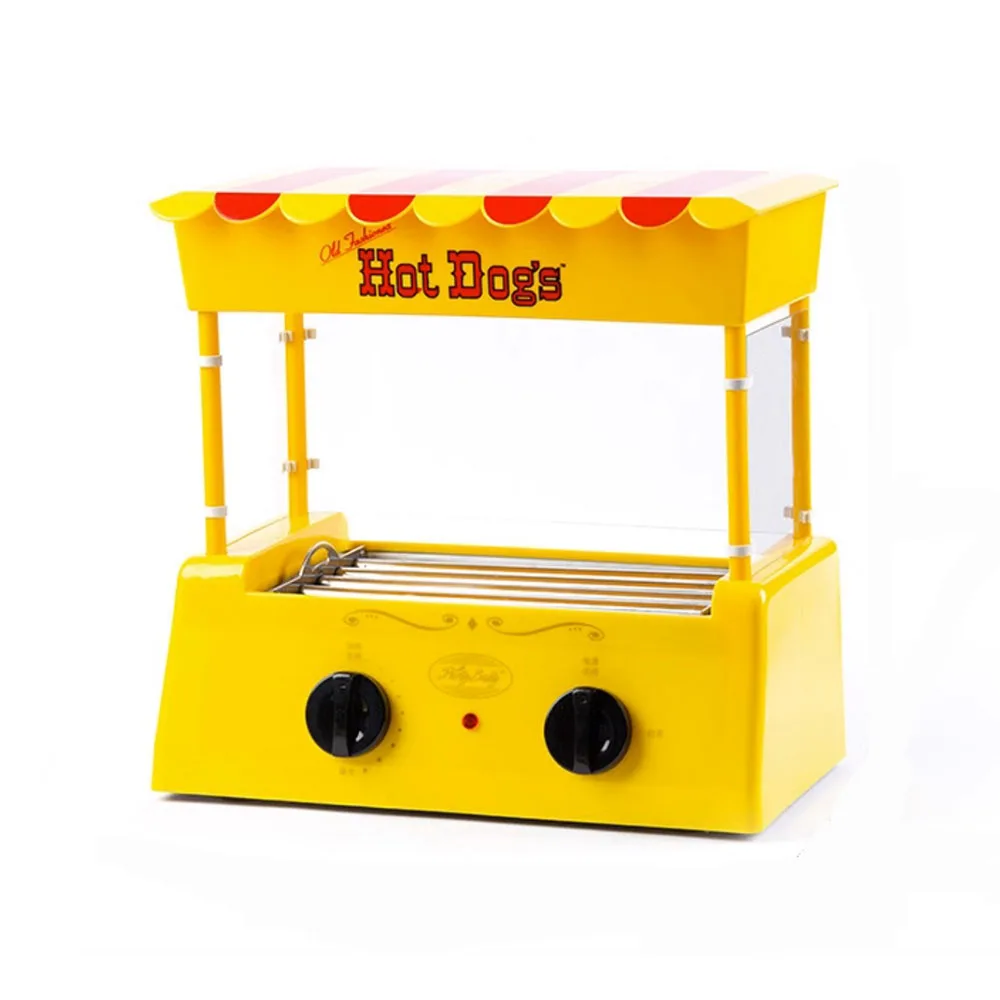 Hot Dog Roller Grill Commercial 5/7 Roller Electric Hot Dog Machine Bugger Sausage Grill Machines Bun Steamer Warmer