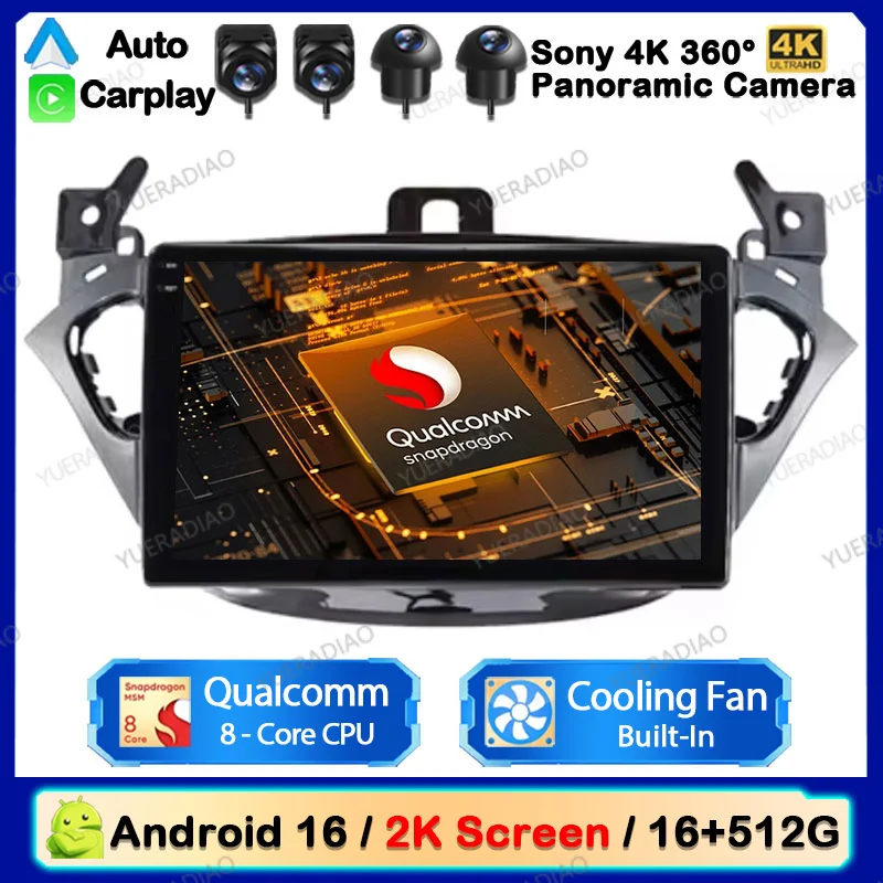 Radio para Auto Android 16 para Opel Corsa E 2014 2015 2016 2017 2018 2019 Reproductor Multimedia Estéreo de Video GPS NAVI Carplay Auto 4G WIFI