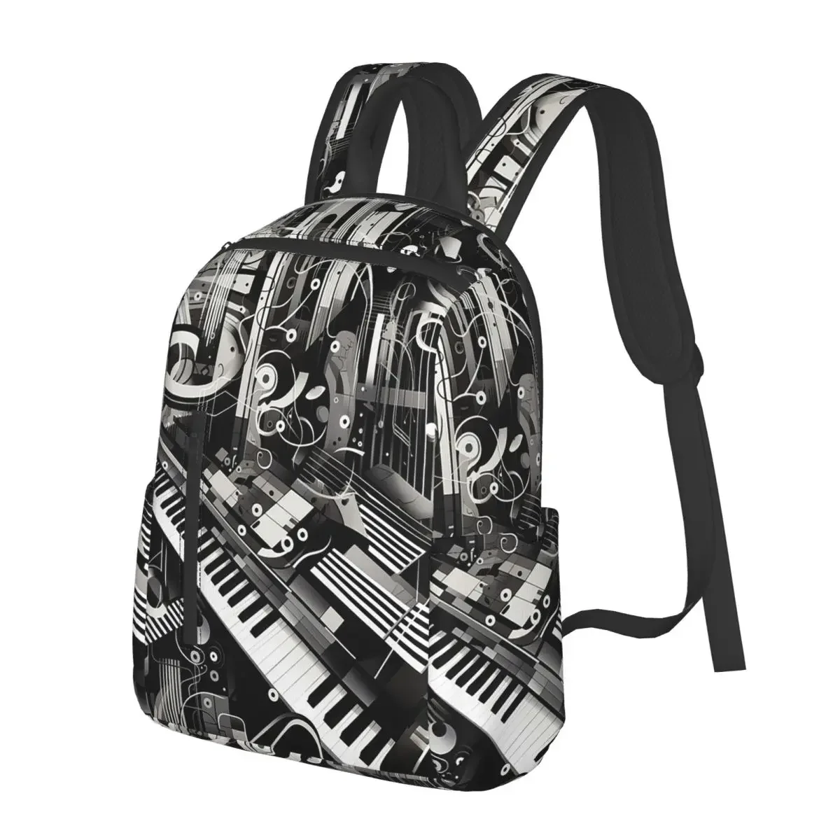 

Music Notation Musical Notes Student Backpack School Bag Hiking Travel Daypack for Men Women Fashion Bookbag Shoulder Bags