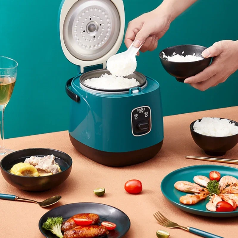 Electric mini rice cooker with 2 layers stainless steel liner, portable egg boiler, steamer, food warmer, Chinese food maker, po