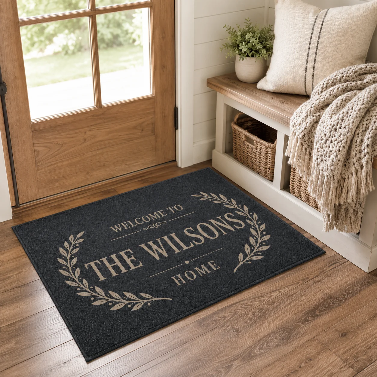 Custom Doormat Design Name Welcome Mat Housewarming Gifts Anti-slip Ultra Absorbent Rugs For Outdoor Bathroom Cabin Bedroom Mat