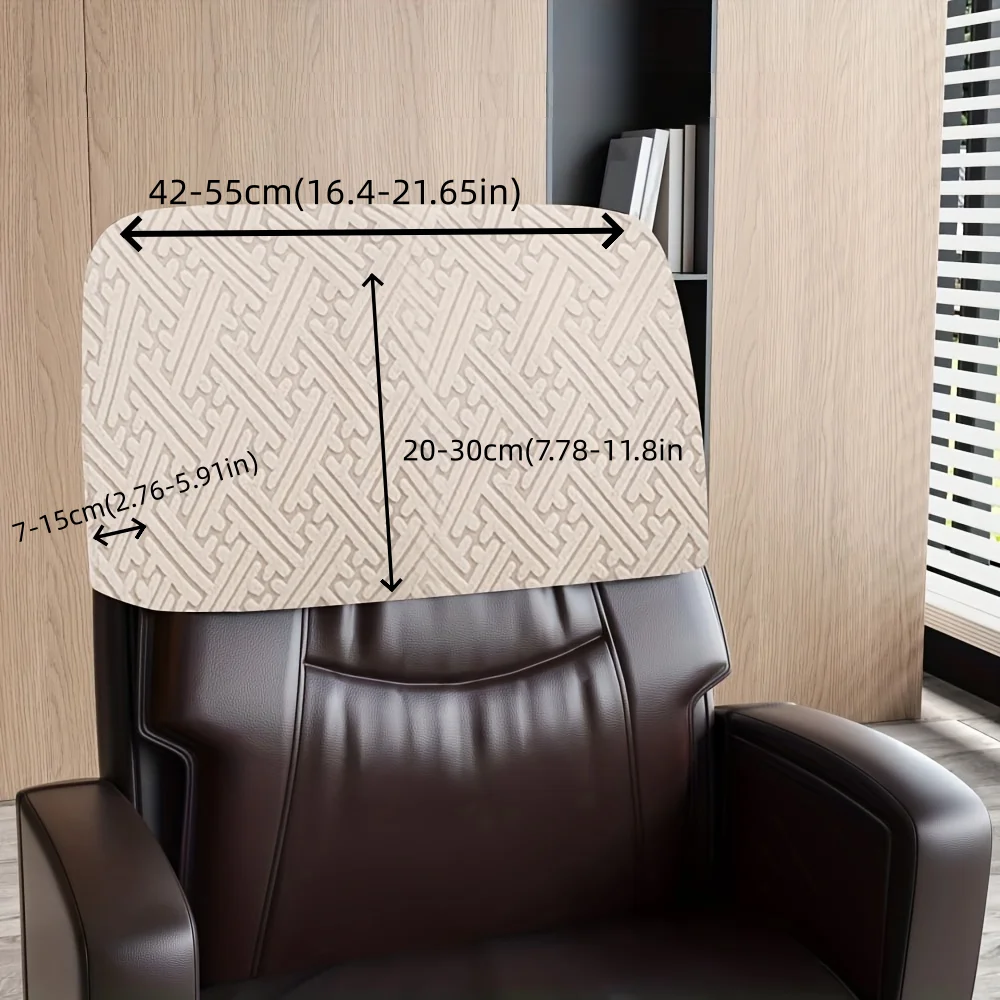 Nordic elastic chair back cover, jacquard design chair head cover, suitable for home, hotel, bar, counter and other places
