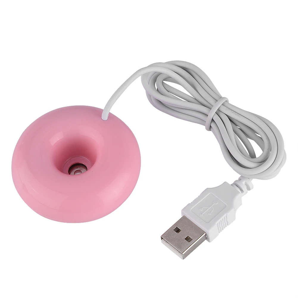 Portable Mini Doughnut shaped USB Atomization Spray Humidifier Durable Quiet Operation Lightweight for Home Office Car Accessory