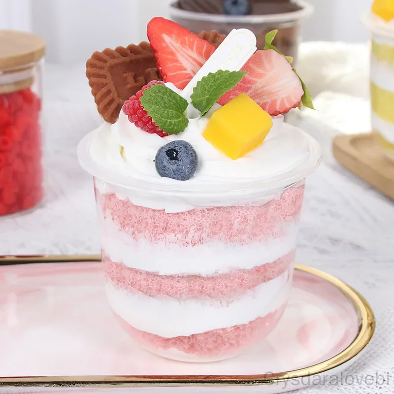 2pcs Bobo Cup Cake Stall Model Dessert Cup Simulation YoguPrt Hug Cup photography Props Decoration view 6