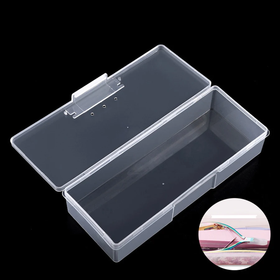 1PC Plastic nail tool storage box, nail polish strip accessory box, multifunctional nail piece sorting storage box