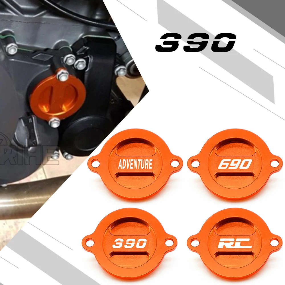 2025 2024 Engine Oil Filter Cover Cap Engine Tank Covers Oil Cap For DUKE 125 200 250 390 RC 690 990 ENDURO R SMC 2013 2014