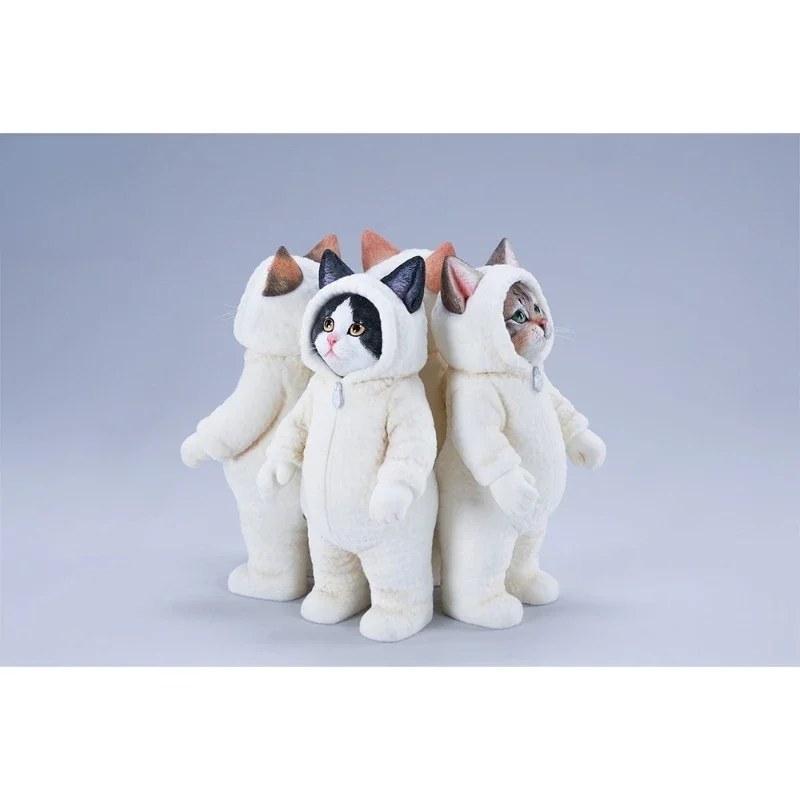 PreSale JXK 1/6 مقياس سترة لطيفة يرتدي القط محاكاة نماذج للحيوانات ل 12 ''لعبة أرقام سطح المكتب حلية لعبة عصرية هدية #1