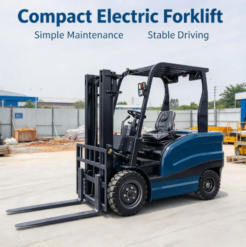4 Wheel New Lithium Electric Forklift 2Ton 2.5Ton 3Ton 3000mm Lift Height Overload Protection & Emergency Stop Safety Function