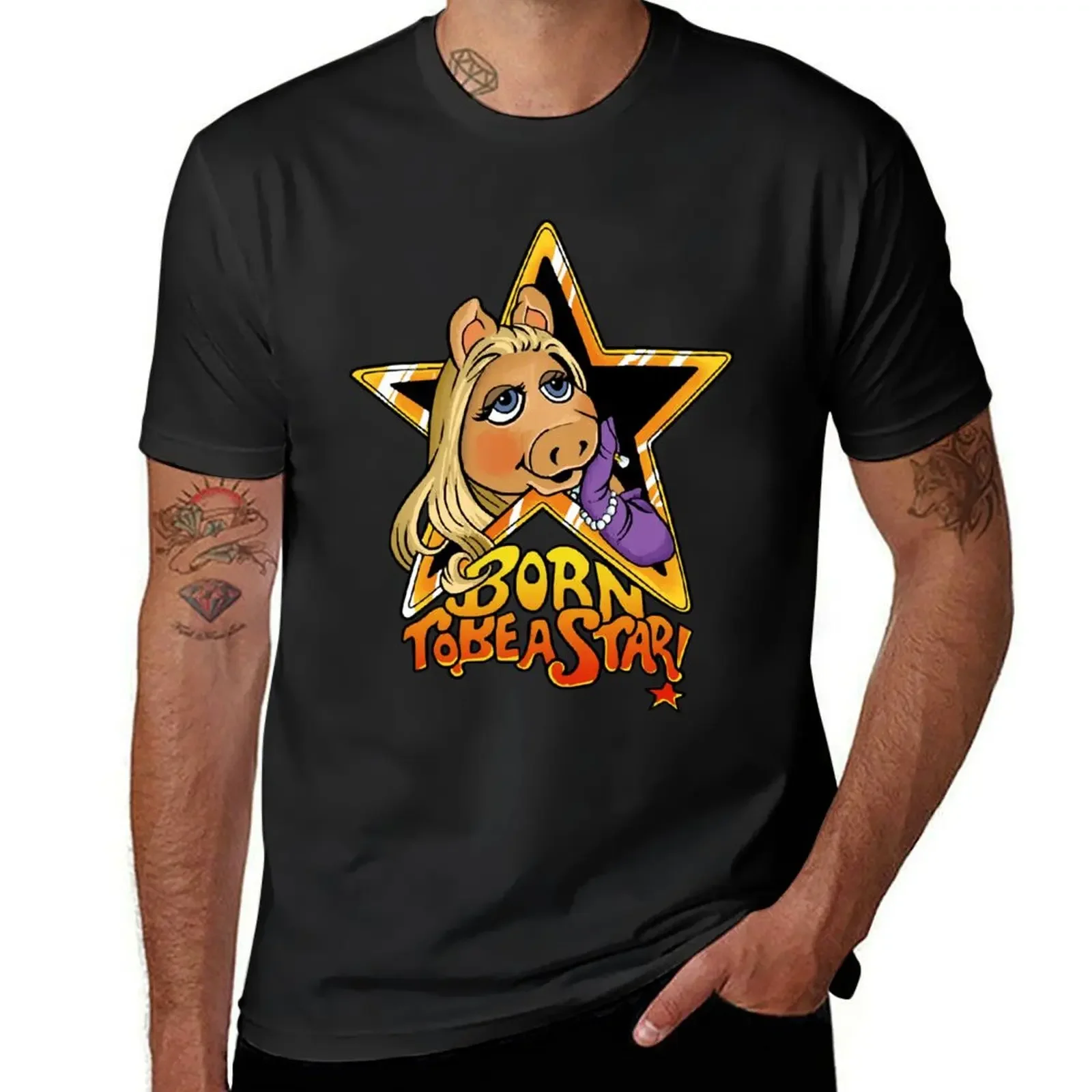 Miss piggy T-Shirt customs anime clothes men clothing