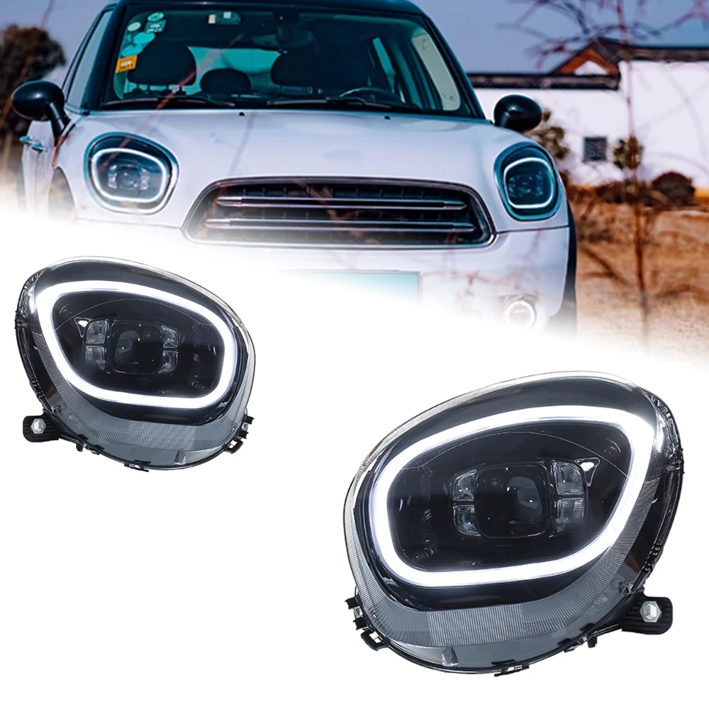 AKD Car Accessories Head Lamp for MINI R60 LED Headlight 2007-2016 Countryman Headlight Projector Lens DRL LED Low Beam Signal