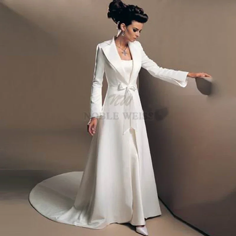 Satin Bridal Cloaks 3/4 Sleeve Women Wedding Jackets Wraps Wedding Party Coat Plus Size Wedding accessories Customized