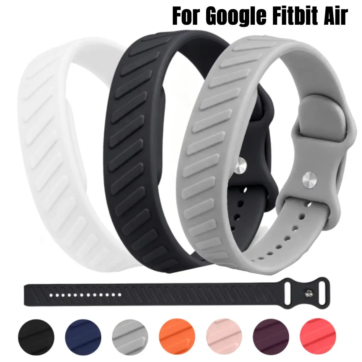 Breathable Silicone Loop Band for Google Fitbit Air  Smartwatch Accessories Sport Replacement Bracelet Correa Fitbit Air Strap