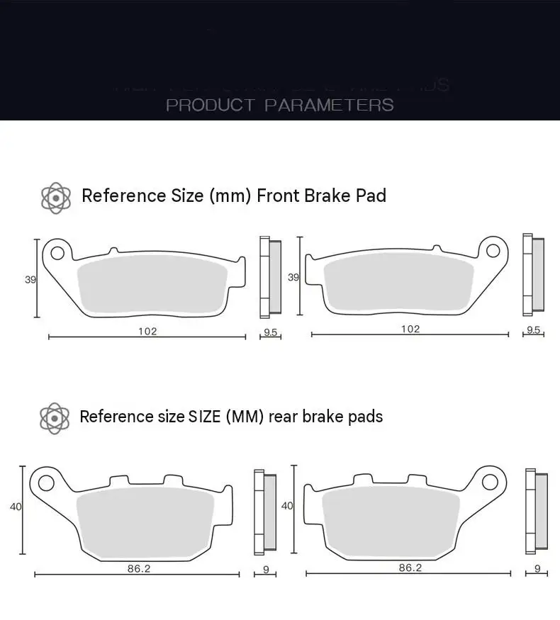 For Suzuki GW250S/F DL250 GSX250R Carbon‑Copper Based Brake Pads Stable High‑Temp Braking Mod Accessories