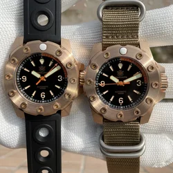 STEELDIVE SD1948S  Cusn8 Bronze Watch 1000M Waterproof  Bronze Bezel NH35 Automatic Movement Mechanical Wristwatch Orange Hands