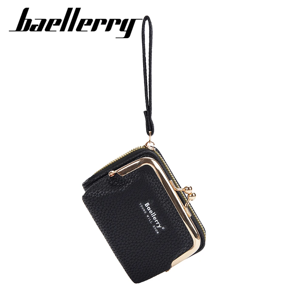 جديد Baellerry قصيرة النساء محافظ الفاخرة حامل بطاقة العلامة التجارية الإناث محفظة بو الجلود بسيطة عملة جيب لطيف المرأة المحفظة