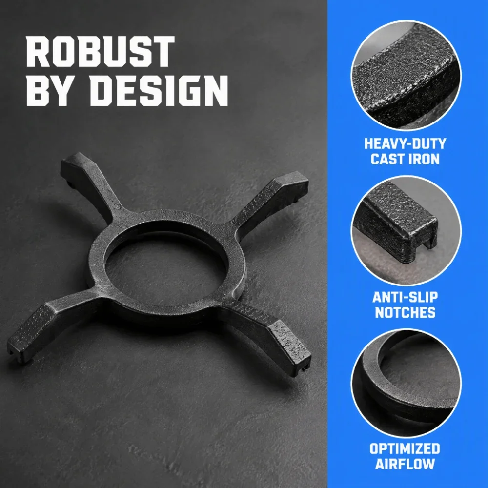 Universal Gas Stove Wok Support Ring Cast Iron 4 Claws Burner Range Reducer Anticorrosive Anti-skid Cast Iron Wok Support Ring