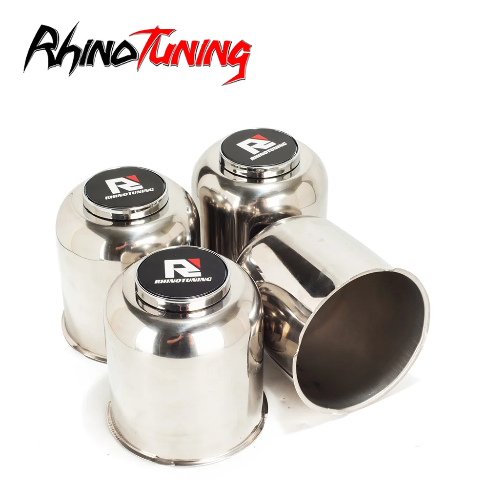 

RhinoTuning 1pc/4pcs Hub 108mm Stainless Steel Push-Thru Center Caps For Truck Trailer Wheel Rims 4.25 Push Through Center Caps