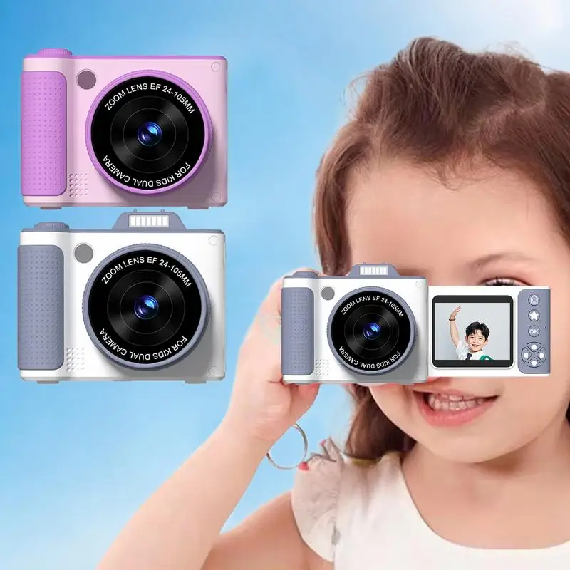 Cyfrowy aparat fotograficzny dla dzieci Kamera wideo HD dla dzieci Przewracanie okładki Edukacyjne wielofunkcyjne zabawki na zewnątrz do podróży