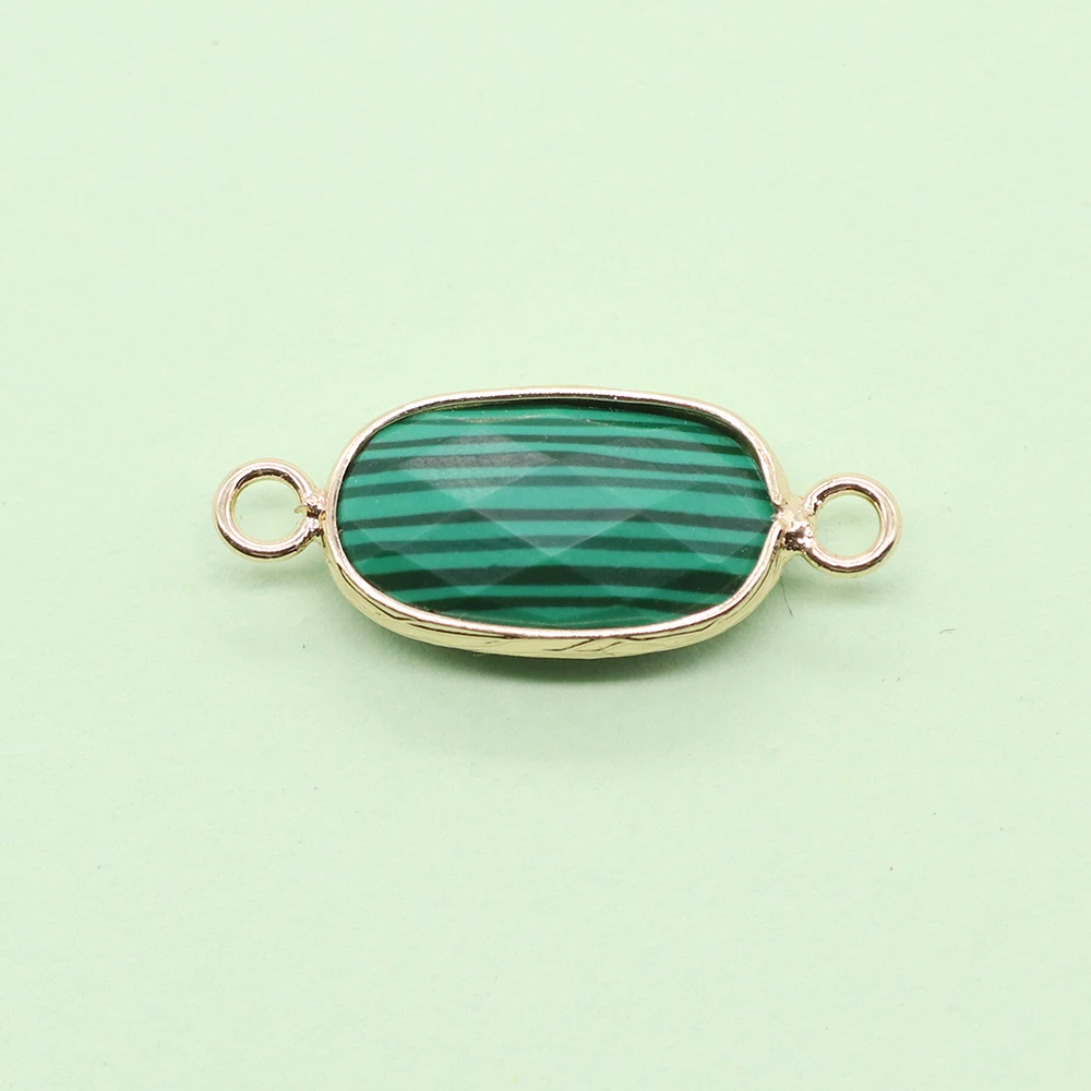 

Геометрический граненый натуральный камень, подвесной соединитель с двойным отверстием, 9x23 мм, лабрадорит, амазонит, модное ожерелье, ювелирный материал