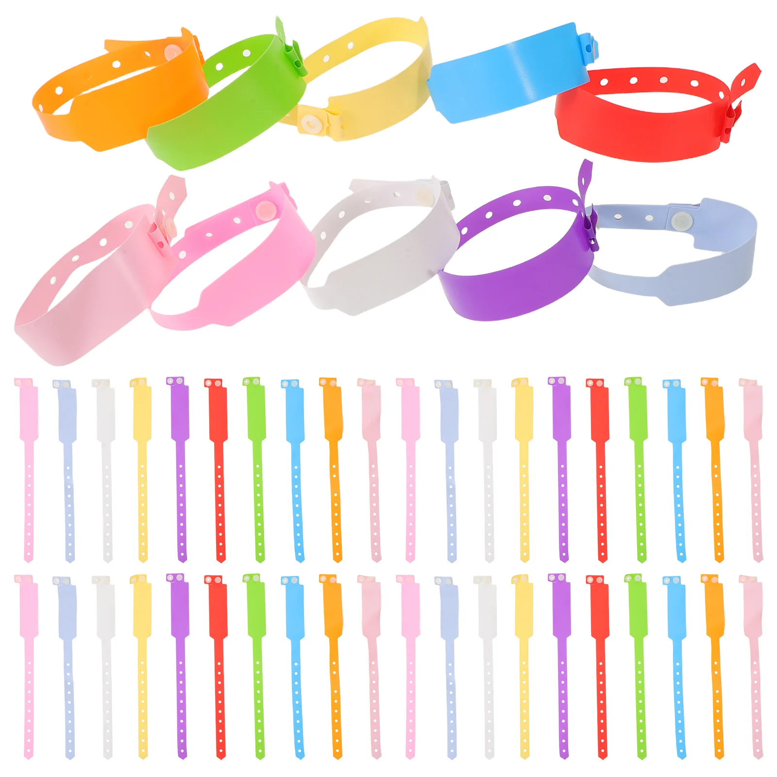 

100pcs Inpatient Wristband Waterproof Medical Id Band Adjustable Tamper-Proof Patient Identification Bracelet Hospital Nursing